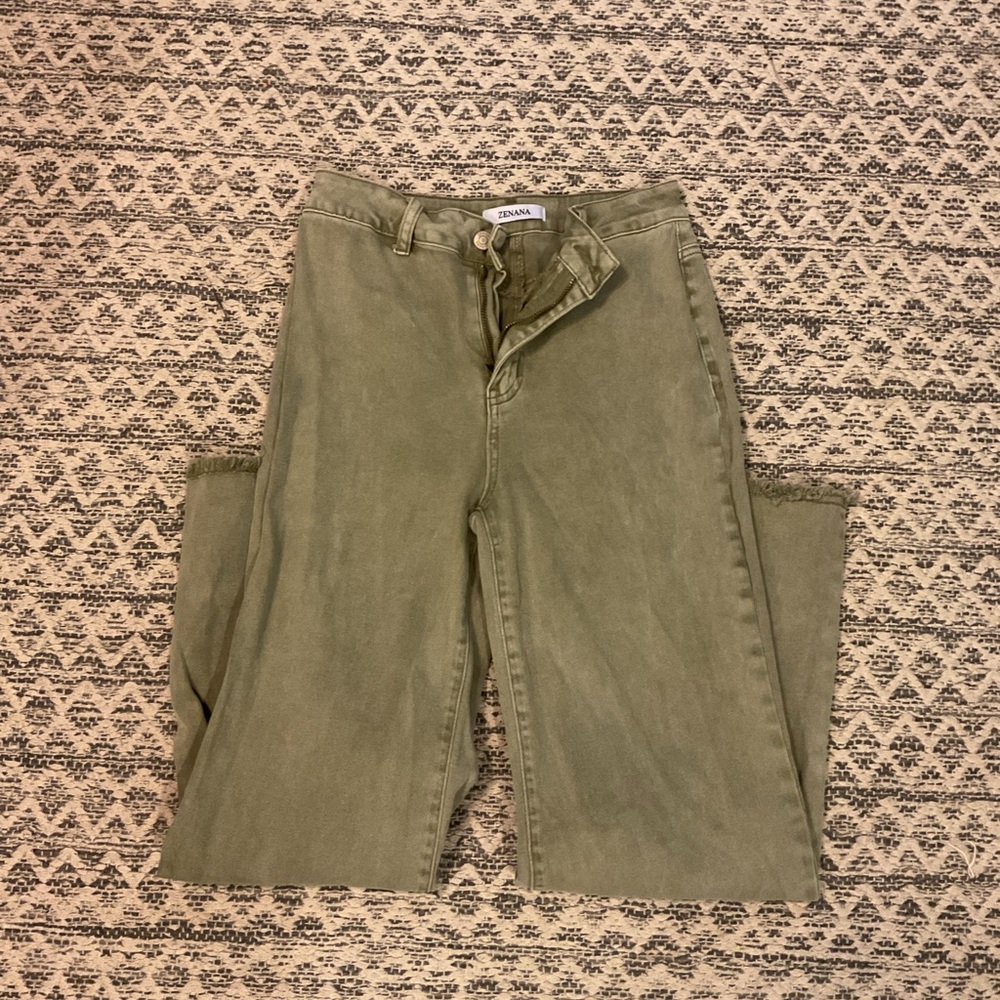 Sage Green Women's Flare Jeans